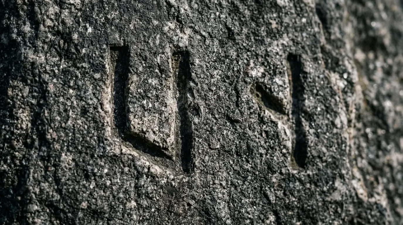 Mur de béton gris avec fissures verticales profondes
