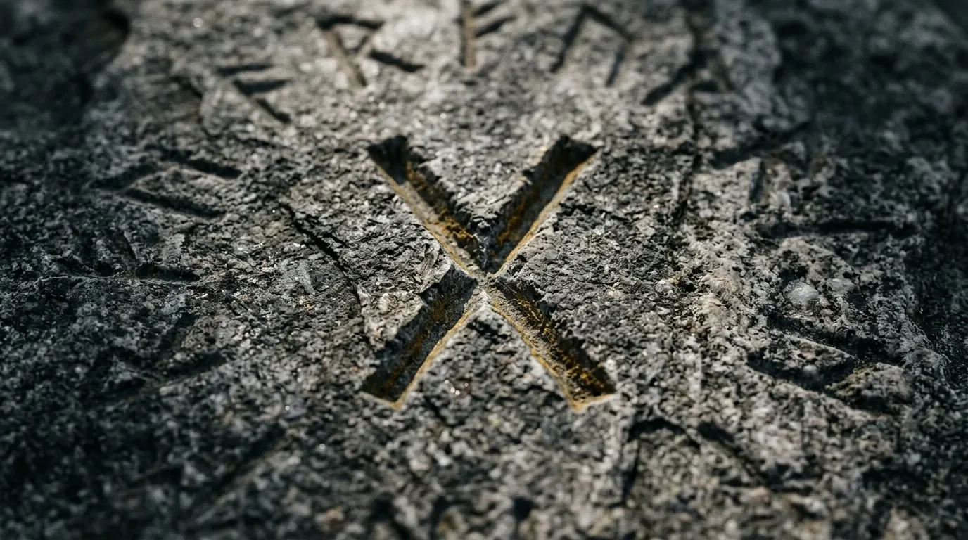 Crevasse en forme de X dans du b&eacute;ton fissur&eacute;