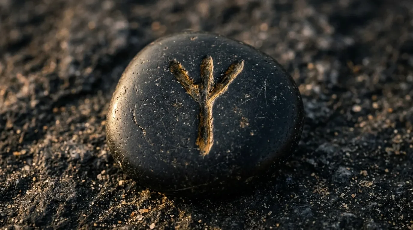 Jeune pousse dor&eacute;e &eacute;mergeant d'une graine noire sur le sable