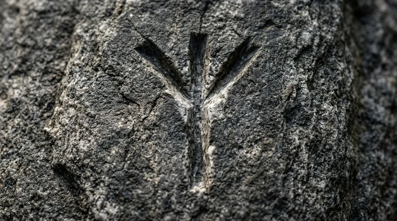 Croix noire grav&eacute;e sur surface de b&eacute;ton gris texture