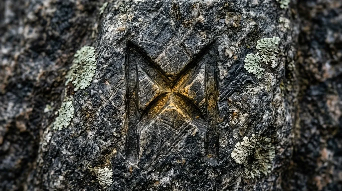 Cœur sculptéE dans roche grise usée (renversée)