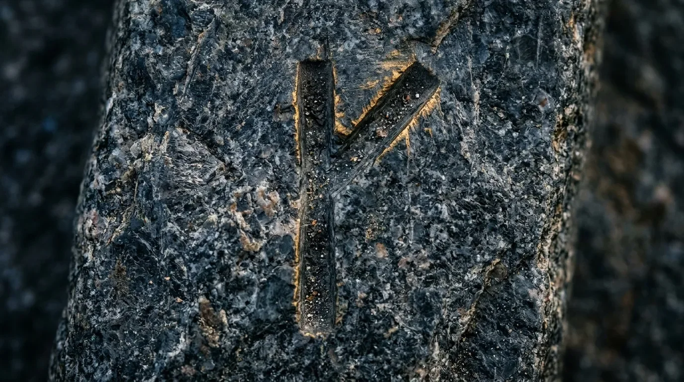 Marque dor&eacute;e grav&eacute;e sur &eacute;corce textур&eacute;e grise.