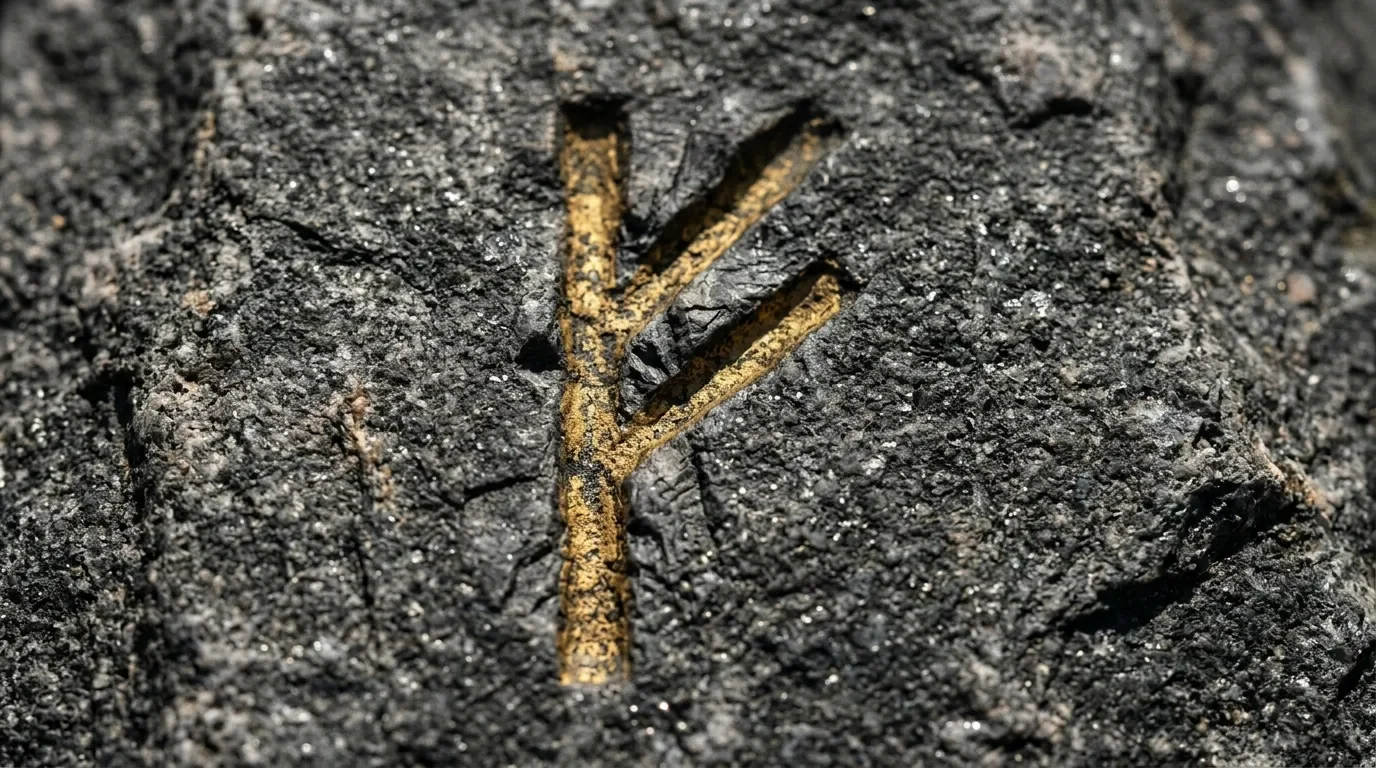 Petit insecte noir avec rayures dorées sur écorce