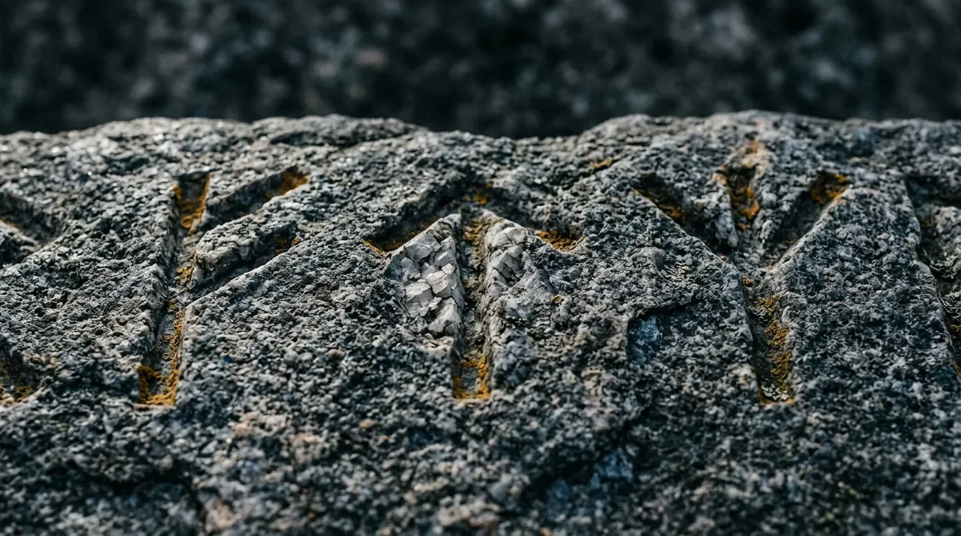 Gros plan sur écorce rugueuse grise avec lichens jaunes.